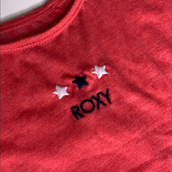 Roxy Girl Embroidered Star Lace Back Tank top new red - Picture 3 of 8